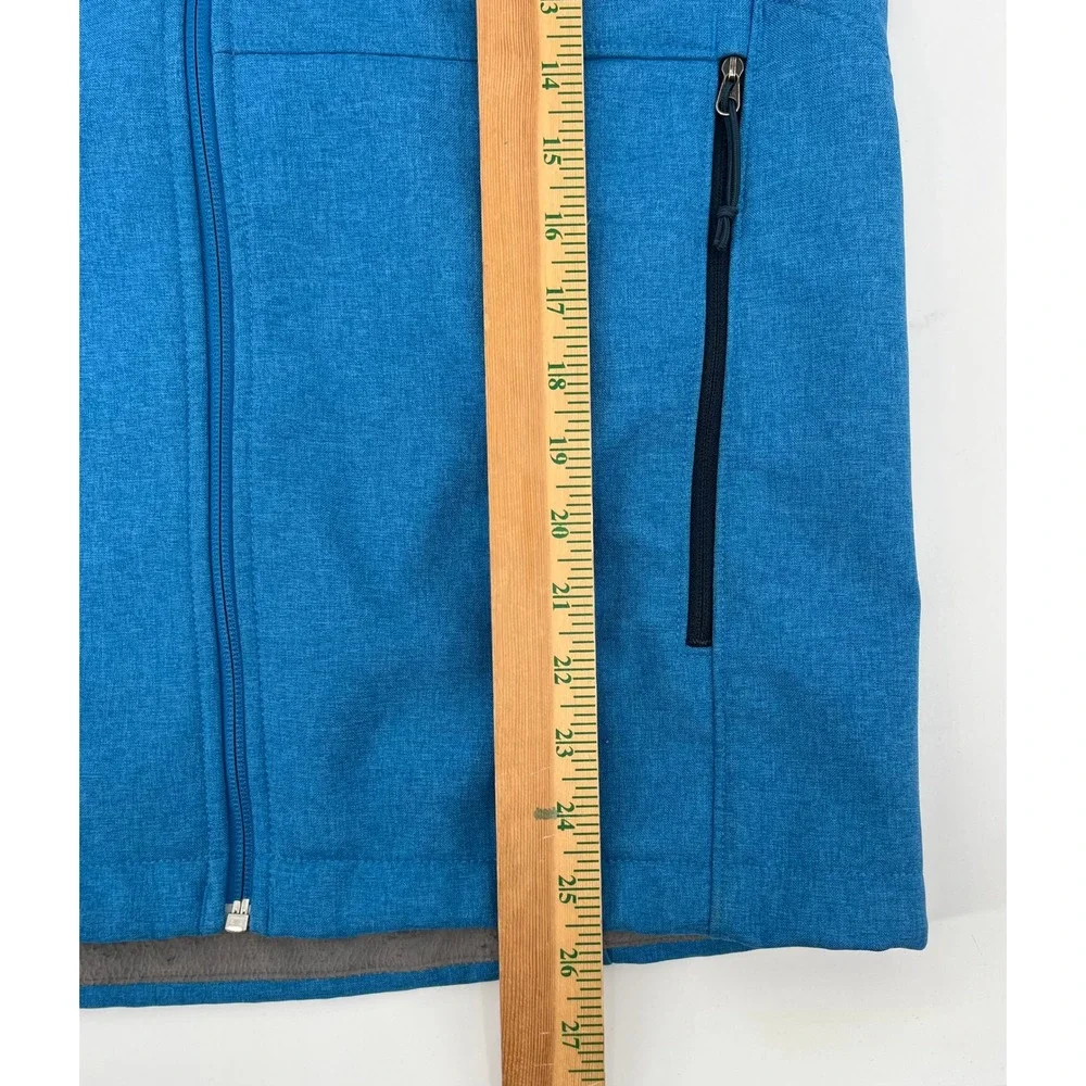 The North Face Mens‎ WindWall Softshell Jacket Blue Heather Full Zip Small S/P